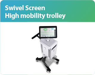 Swivel screen high mobility trolley